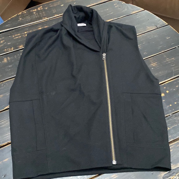 Helmut Lang Sonar Wool Vest w/ Asymmetrical Zipper Front and Side Slide Pockets - Picture 5 of 16